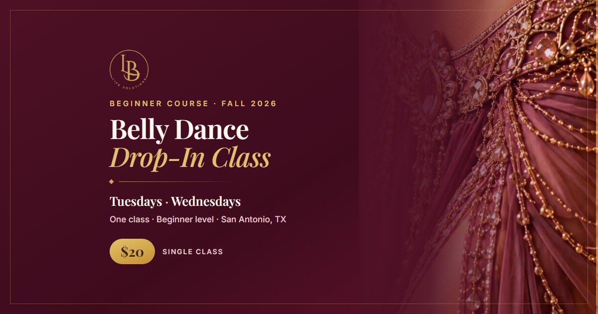 Belly Dance Beginner Class — Drop-In · Fall 2026