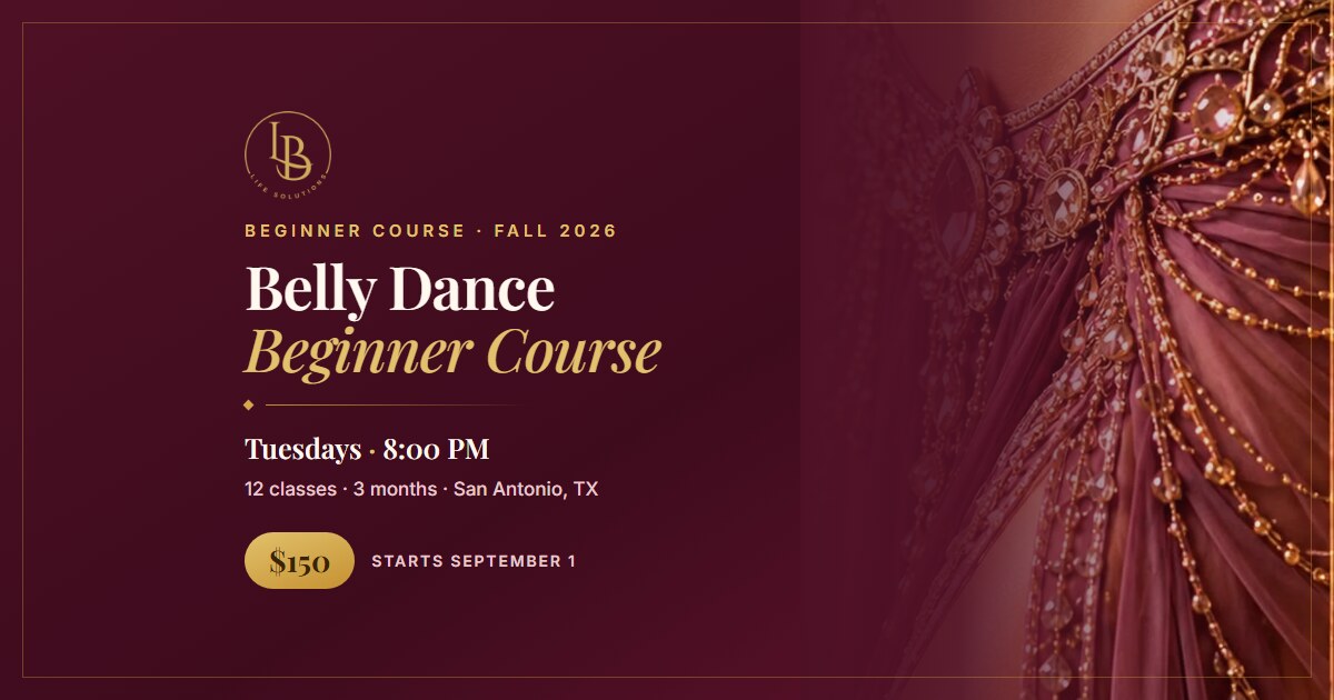 Belly Dance Beginner Course — Fall 2026 · Tuesday Group